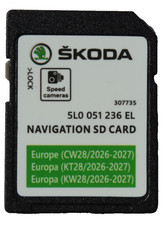 Neuste SD Karte für SKODA SD EUROPA Navigation Amundsen MIB2 Octavia Fabia RADAR