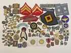 Lot #17 Vintage Military Estate Collection Patches Medals Pins Badges WWI WWII