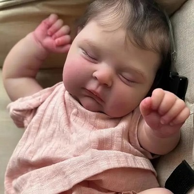Real Life Newborn Baby Puppen Mädchen 20 Zoll 50 cm Vollvinyl Silikon Körper