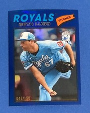Seth Lugo 2026 Topps Heritage No. 192 Blue Chrome Parallel #/150 Royals