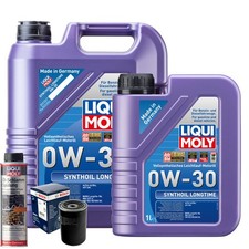 Motoröl 0W30 LIQUI MOLY Synthoil Longtime 6L+BOSCH Ölfilter +Ölschlammspülung