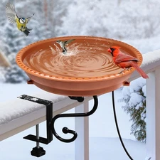 Heated Bird Bath, 75W Thermostatically Controlled Adjustable 3.7 Terracotta