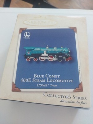 Hallmark Keepsake Ornament Lionel Blue Comet 400E Steam Locomotive 2002 - NIB