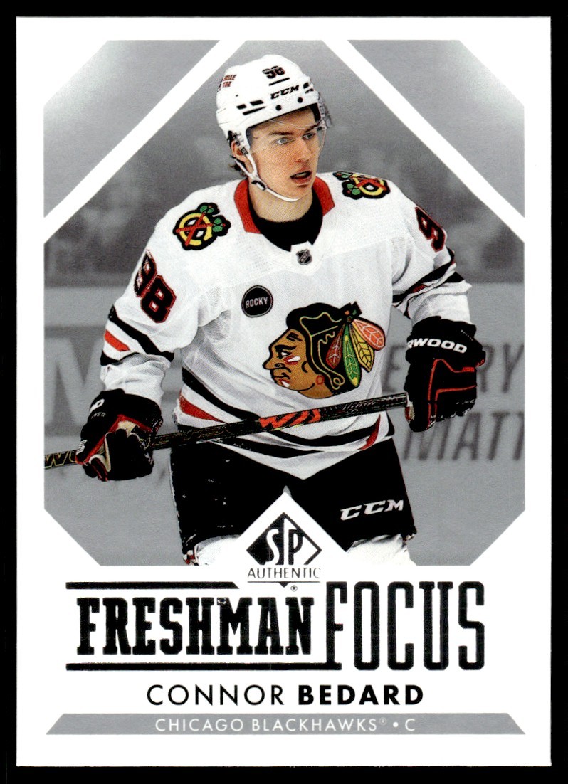 2023-24 SP Authentic Freshman Focus Connor Bedard Rookie Chicago Blackhawks