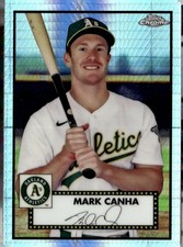 2021 Topps Chrome Platinum Mark Canha #305 Prizm Refractor Oakland A's