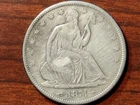 1874 S LIBERTY SEATED HALF DOLLAR CHOICE only 394K minted