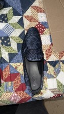 MOCASSINI PANTOFOLE FUMANTI VERSACE uomo blu scaffale BAROCCO twill