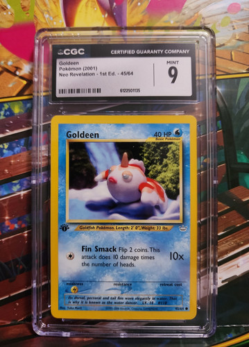 Goldeen (1st Edition) graded CGC 9 for sale on eBay