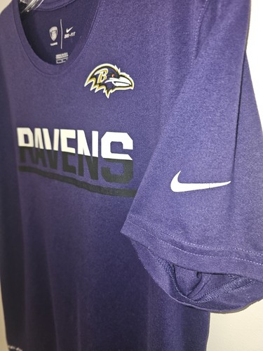 Nike Baltimore Ravens Training Dri-Fit Xl Womens Purple Graphic Logo Tshirt NFL - Picture 5 of 13