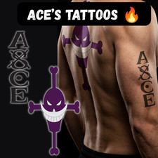 Temporary Tattoos  Pirate Anime Style  Cosplay Costume  Convention Con