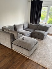 Grey Fabric Modular Corner Sofa