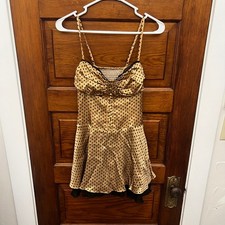 Reformation Women's Ursula Mini Dress sz 0 Gold and Black NWOT's $248