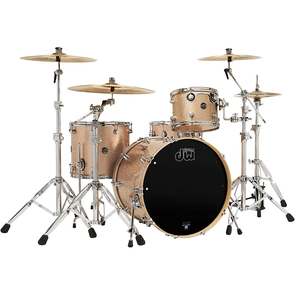 DW 4-Piece Performance Series Shell Pack w/22 in. Bass and Snare Bermuda Sparkle
