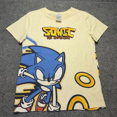 Sonic The Hedgehog Boys' (10/12) Rings T-Shirt Y2K Style AOP Character Print