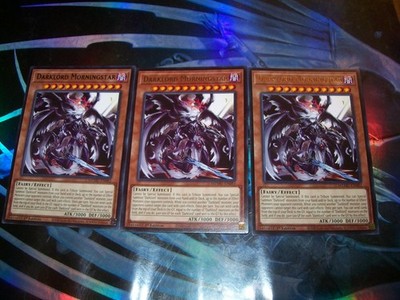 3x Darklord Morningstar 1st Edition Rare MZMU-EN083 Yu-Gi-Oh!