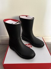 Fit Flop Wonderwelly Short Women’s Black Boots - Size UK 6 - New In Box