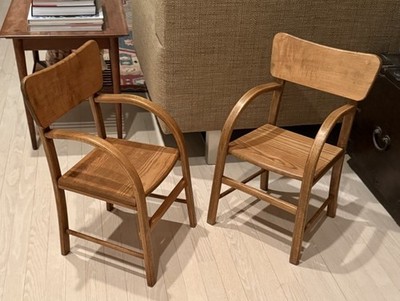 PAIR OF VINTAGE MID CENTURY MODERN CHILD S KID S CHAIRS EAMES ERA