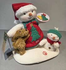 NWT Hallmark 2015 Jingle Pals Time For Cookies Musical Sound Motion Snowman Dog