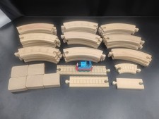 Lot of 44 Pieces of Wooden Track Curves Straight assorted one thomas train