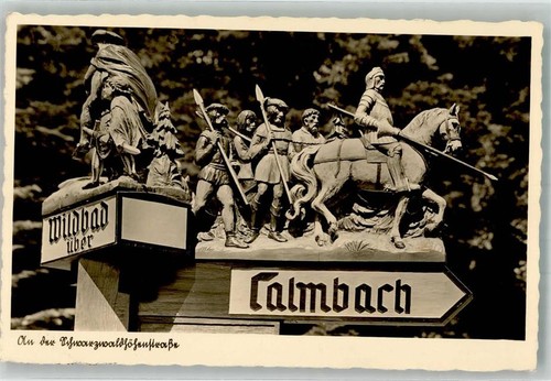 38031558 - 7547 Bath Wildbad Wood Carved Signpost
