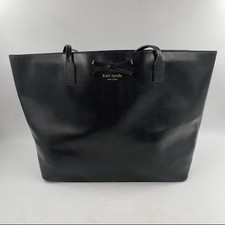 Kate Spade Women’s Smooth Black Leather Large Tote Bag - BRAND NEW