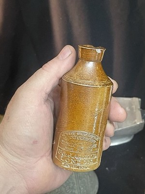 Antique, 8 oz. P & J  Arnold, Stone, Salt Glazed, Master Ink Bottle, Bourne& Son
