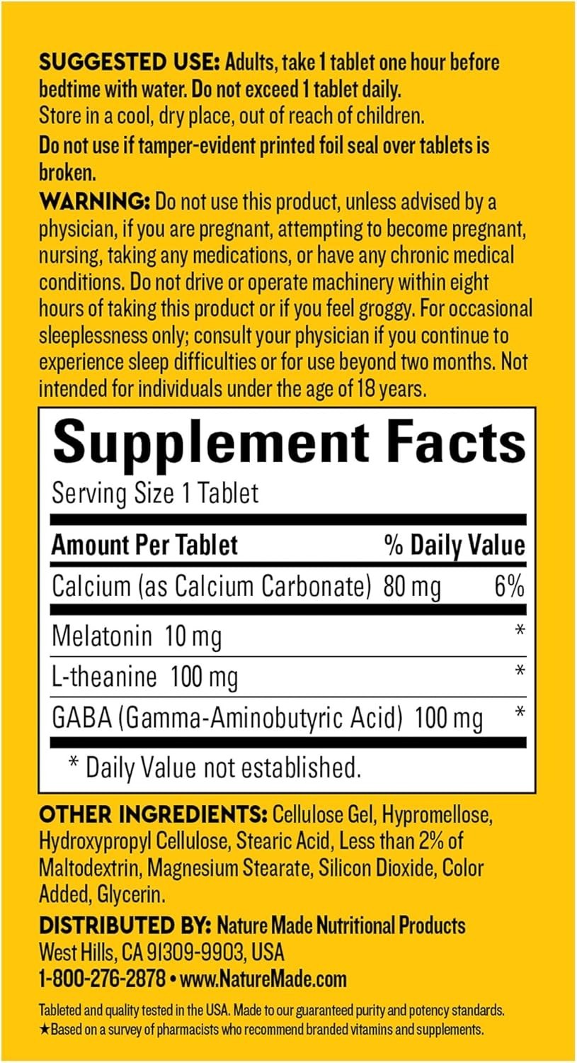 Nature Made Wellblends 3 in 1 Blend Sleep Longer Sleep Aid Supplement 35 Count