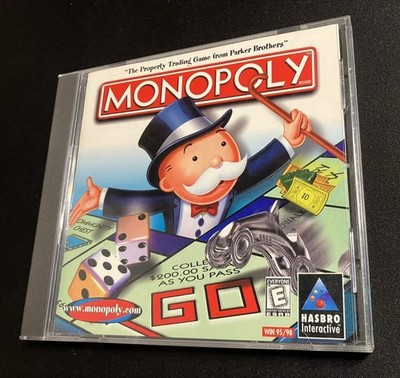 PC - Monopoly Game (1999) Windows 95/98 Hasbro Interactive - Jewel Case Edition