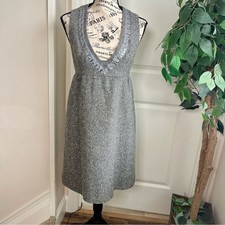 Anna Sui x Target 20th Anniversary Collection Tweed Jumper Dress Gray Sz S