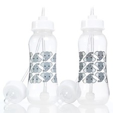 Hands-Free Baby Bottle - Traveling Baby Bottle 9 oz ( 2 Pack - Elephant )