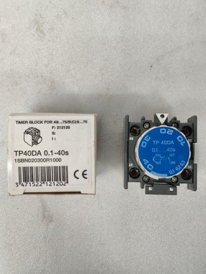 ABB TP40DA  1SBN020300R1000 ADD ON CONTACTOR TIMER TIMING 0.1S-40S FAST