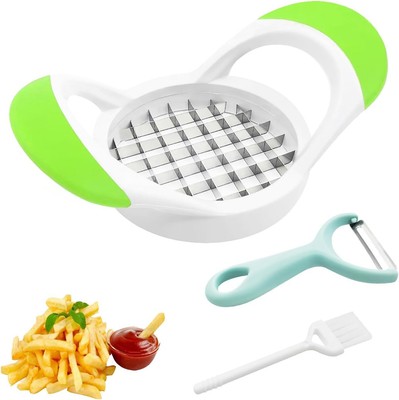 French Fry Maker, Professional Multi-purpose Stainless Steel Fast White&Green 