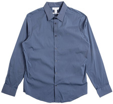 CALVIN KLEIN BNWT MENS LONG SLEEVE STRETCH COTTON BUTTON SHIRT sz M VIN INDIGO