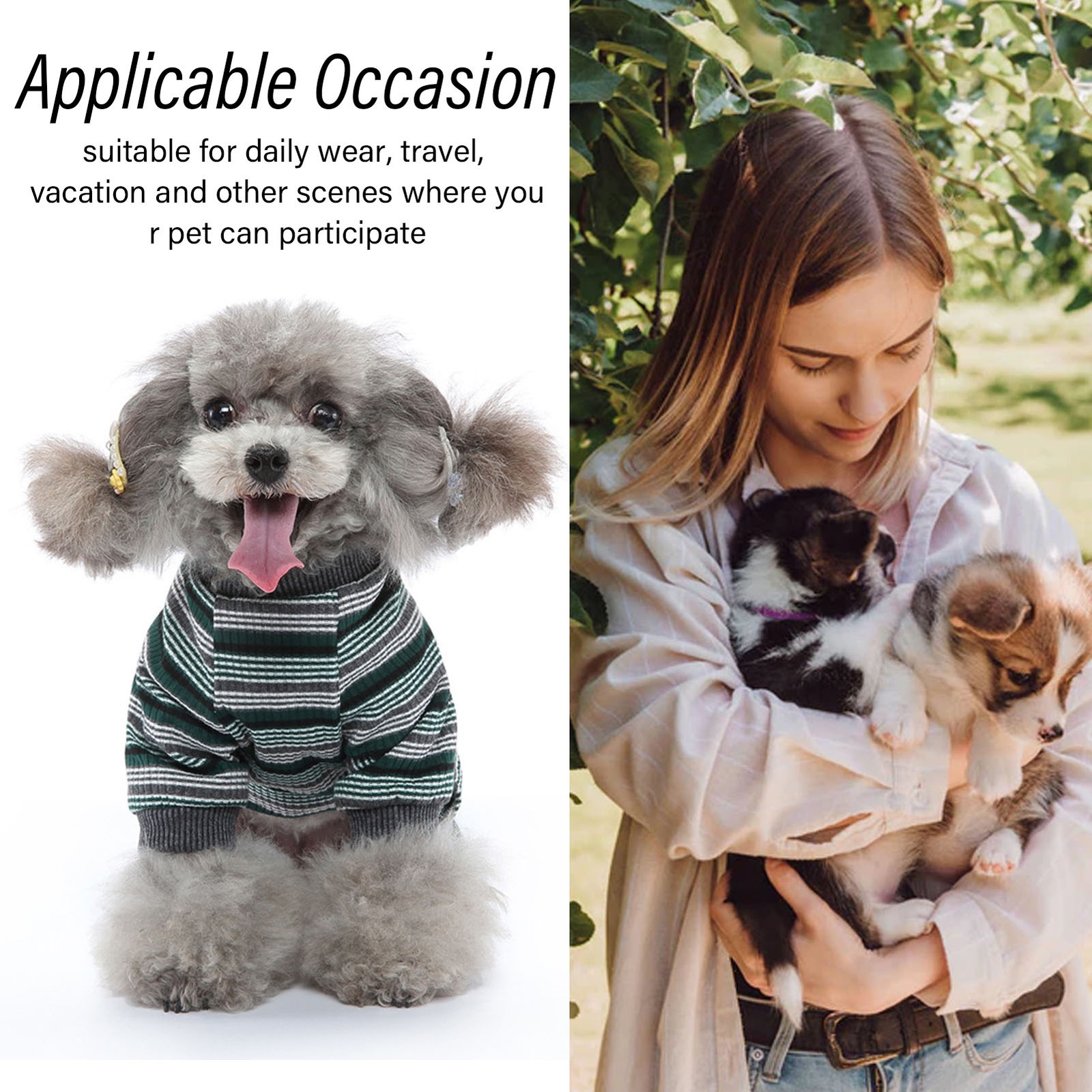 Soft Striped Dog Pajamas For Spring And Summer Photoshoots Easy To Use