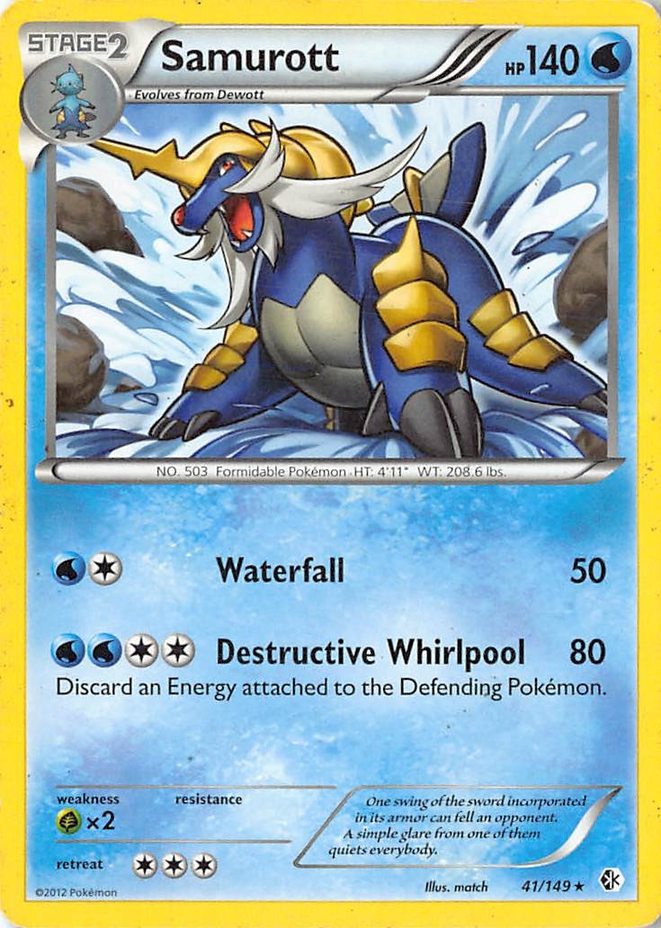 Samurott (BW Boundaries Crossed) Rare Deck Exclusives 041/149 LP