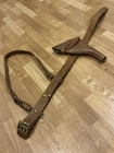British Leather Gun Belt - Brown WW1 WW2 Reproduction Army Military Officer