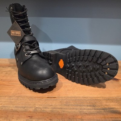 Harley-Davidson Black Leather Lace-Up Motorcycle Boot with Metal Accents Harley-Davidson Men main image 4