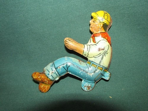 Vintage Marx 50s Tin Litho Dozer Caterpillar Tractor Driver