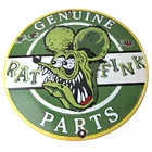 Vintage Rat Fink Genuine Parts Mouse Porcelain Signs - Ed Roth Hot Rod Signs