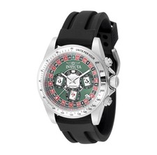 NEW Invicta Speedway Casino Edition 39.5mm Watch, Black Silicone Strap 50492