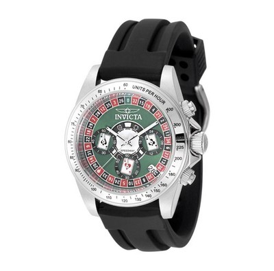 NEW!! Invicta Speedway Casino Edition 39.5mm Watch, Black Silicone Strap 50492