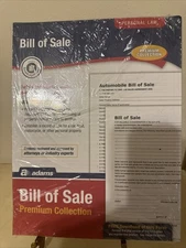Adams Bill of Sale Forms Pack, Includes 2 Motor Vehicle 8.5 x 11 inch, White 
