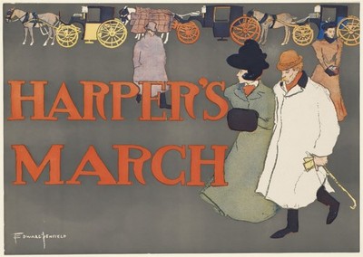 Vintage Harper's March Wandkunst Poster von Edward Penfield Wohnkultur