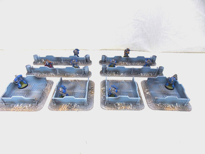 WARGAMING GELÄNDE BEMALT, SET MIT 8 STÜCK VORBESTELLUNGEN.