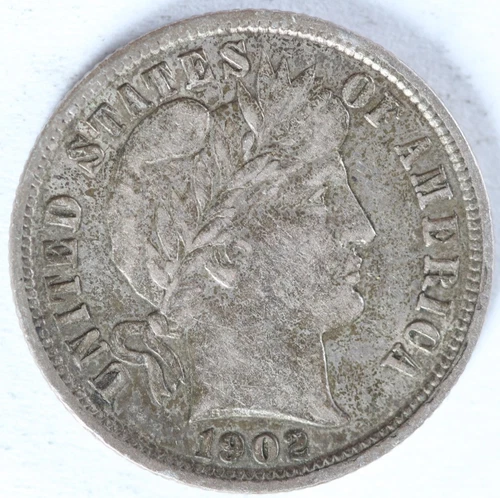VF+ 1902 Barber Dime
