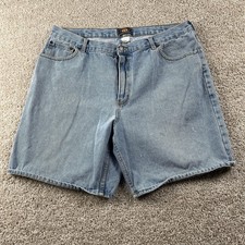 Y2K Route 66 Denim Shorts Mens 38 Blue Medium Wash Bermuda Relaxed Casual Jorts