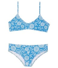 Billabong Girl's Ready for Fun Trilet Two-Piece Swim Set Classic Blue Size 7