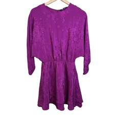 Zara Satin Effect Jacquard Dress Size Small