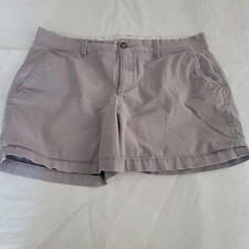 Old Navy Shorts Womens Size 10 Mid Rise Chino 5" Inseam Everyday Short Gray