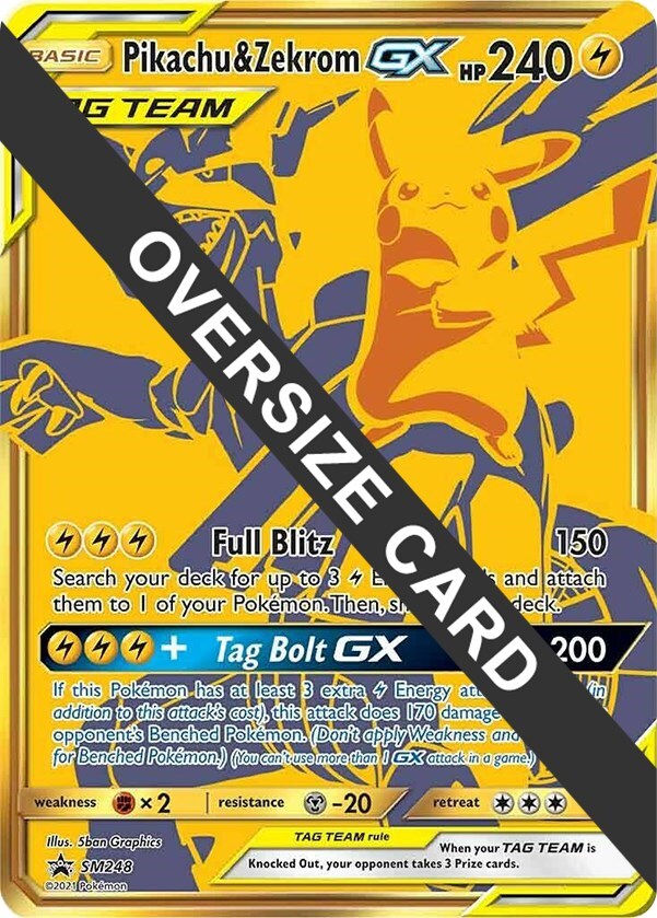 Pikachu & Zekrom GX SM248 Jumbo Cards - 1 of 1